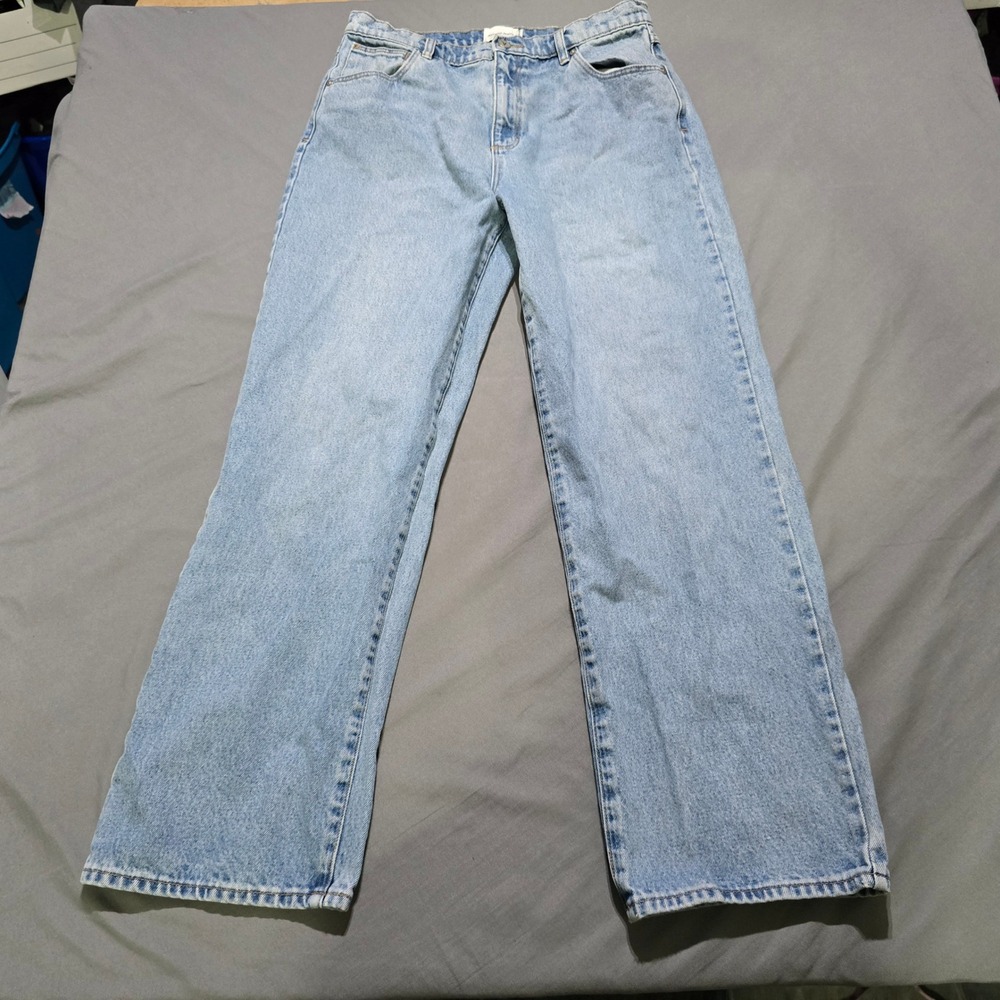 Abrand Jeans A Slouch Jean Women 29 Light Blue Organic Wide Leg Denim Pants